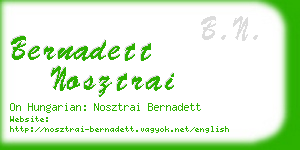 bernadett nosztrai business card